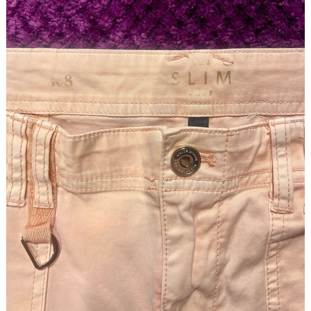 White House Black Market Slim Crop Pants Size 8 Peach